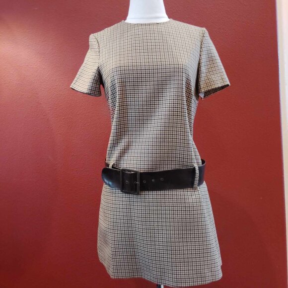 Fendissime by FENDI Plaid Mod Mini DRESS Dropped Waist MADE in ITALY Size 40 EUC - Picture 1 of 6